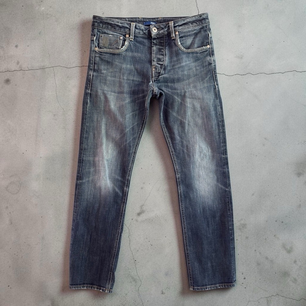 G-Star RAW Jeans Mens 30x30 Dark Wash Defend Straight Stretch Denim Button Fly
